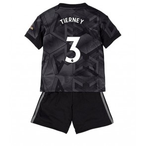Arsenal Kieran Tierney #3 babykläder Bortatröja barn 2022-23 Korta ärmar (+ Korta byxor)
